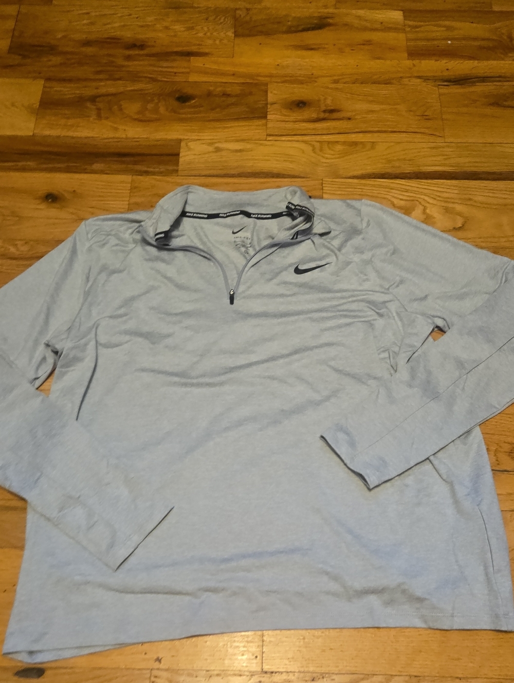 Nike Womens Light Heather Gray Quarter-Zip Pullover